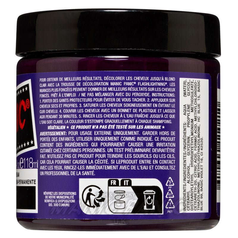 Manic Panic Plum Passion™ - Classic High Voltage® PPD İçermeyen Yarı Kalıcı Saç Boyası - 118ml - MP Studio Türkiye